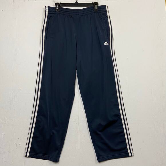 adidas Other - Adidas Vintage 90s Y2k Mens Breakaway Snap Pants Navy Blue Tearaway Baggy Medium